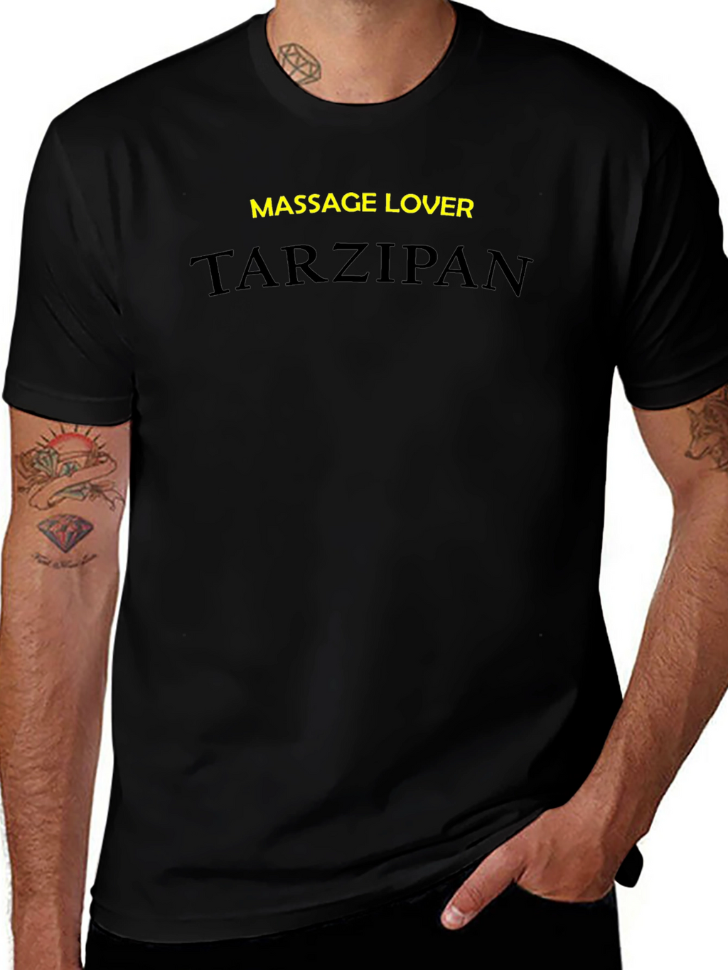 Massage Lover - Tarzipan Black Tee
