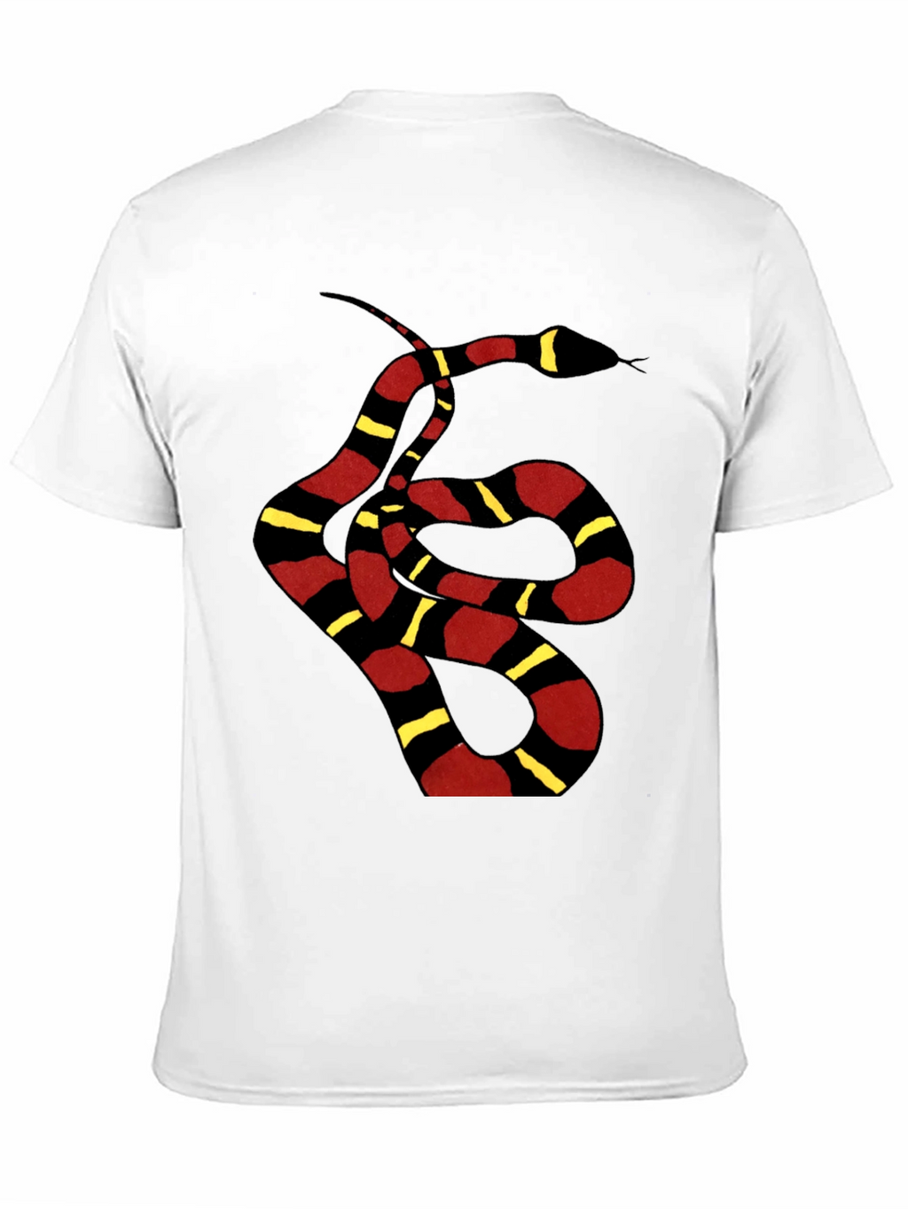 Striped Snake Graphic Tee - Black Unisex T-Shirt