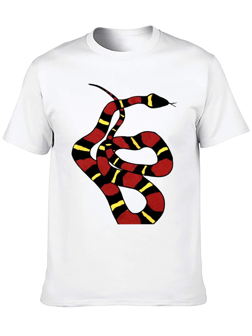 Striped Snake Graphic Tee - Black Unisex T-Shirt