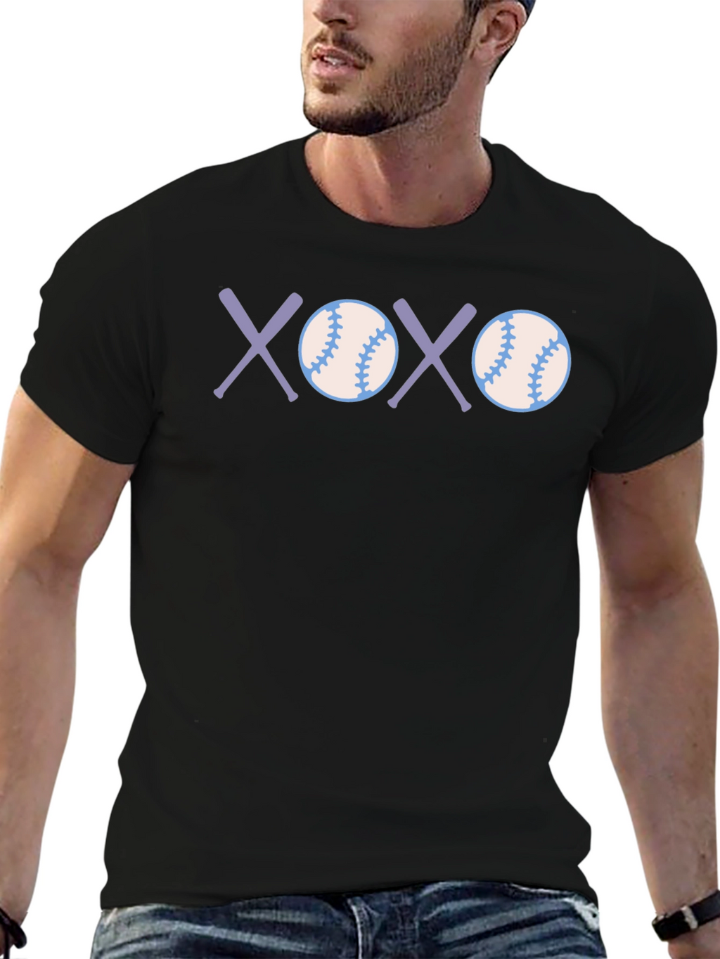 Baseball XOXO Graphic Tee - Soft Cotton Casual T-Shirt