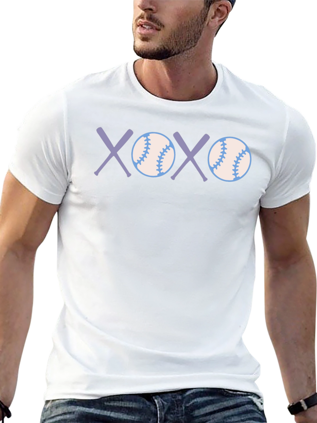 Baseball XOXO Graphic Tee - Soft Cotton Casual T-Shirt