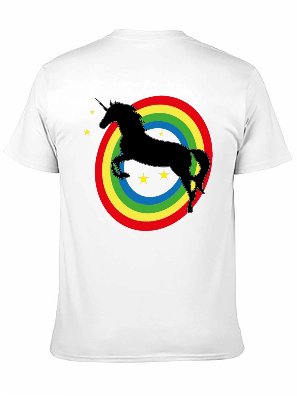 Rainbow Unicorn Graphic Tee - Black