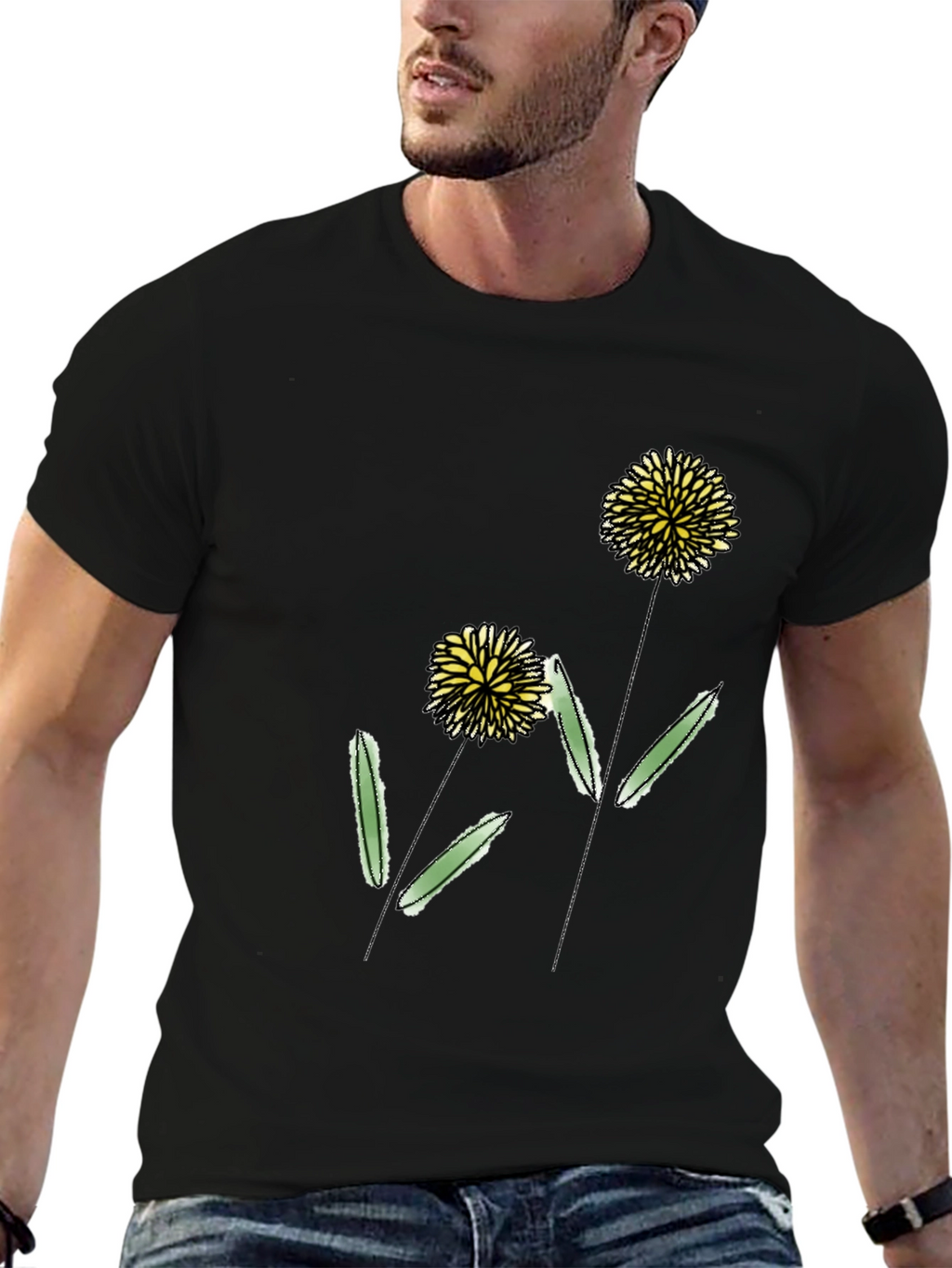 Black Dandelion Graphic Tee