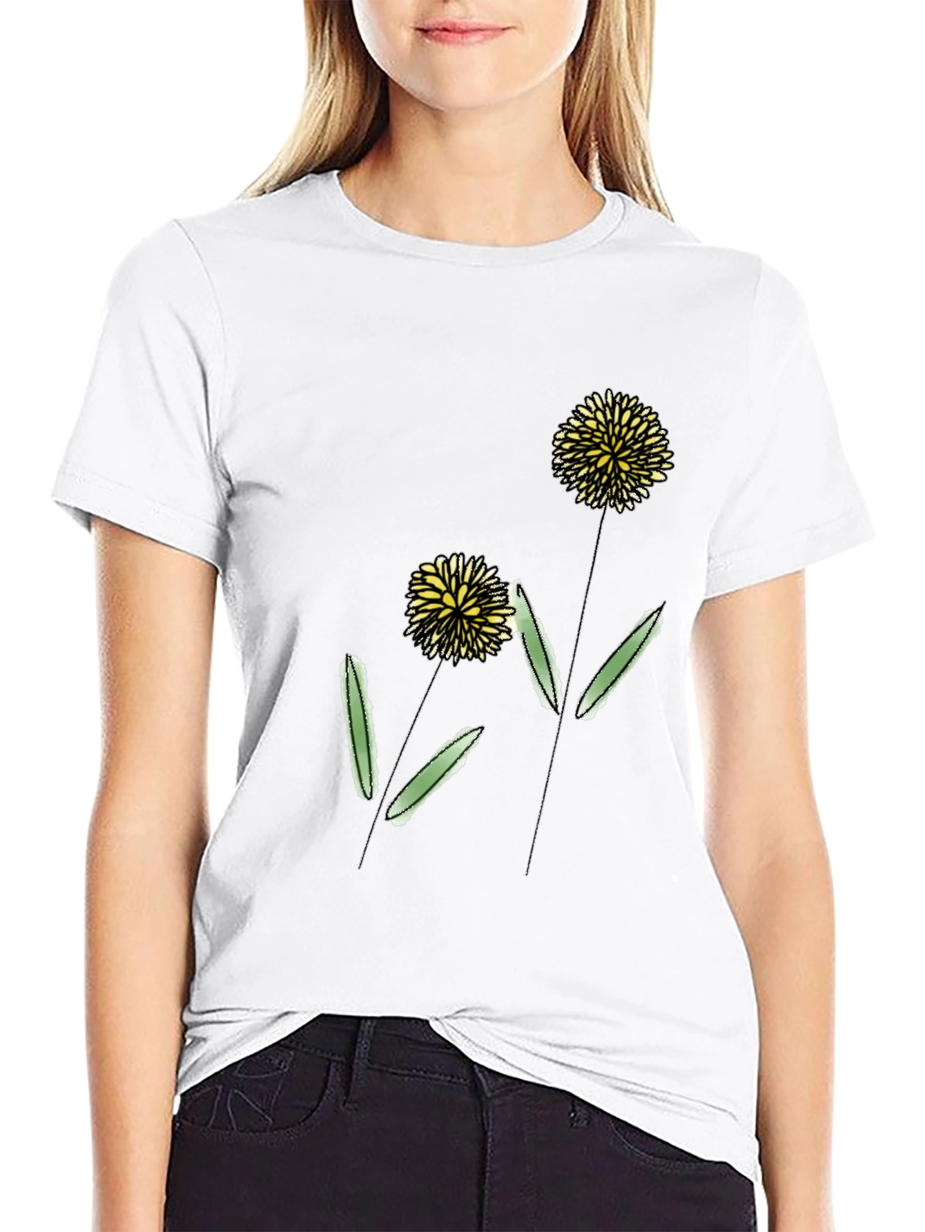 Black Dandelion Graphic Tee