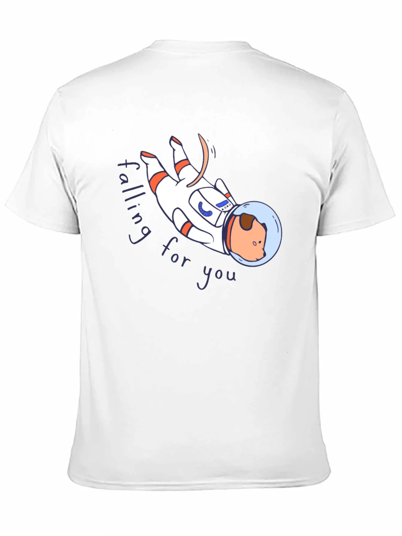 Astronaut Dog Graphic T-Shirt - Falling for You