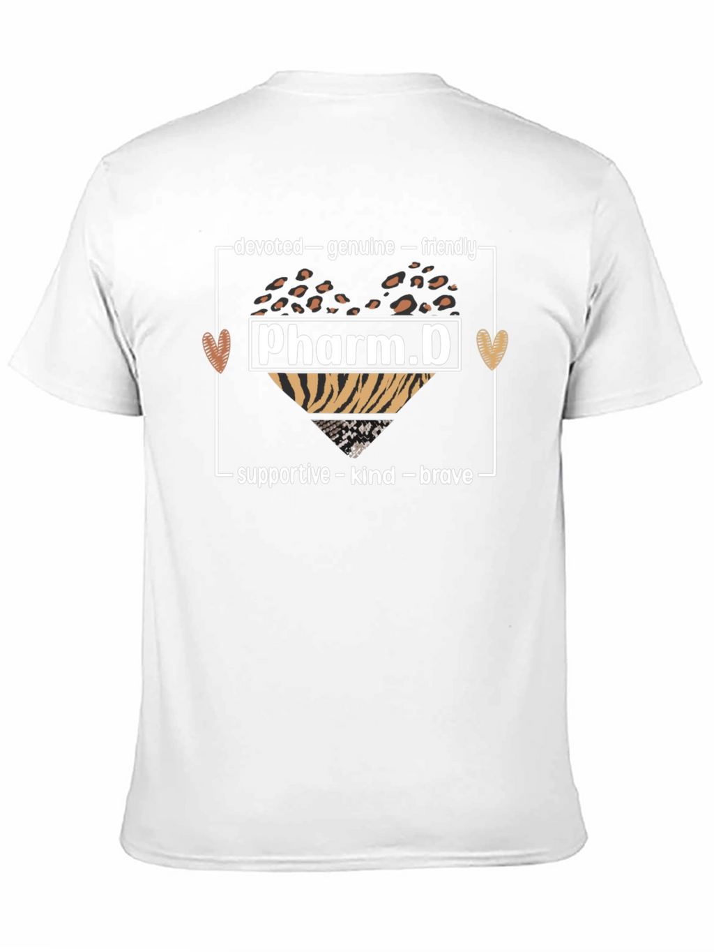 Pharm.D T-Shirt - Leopard Heart Graphic Tee