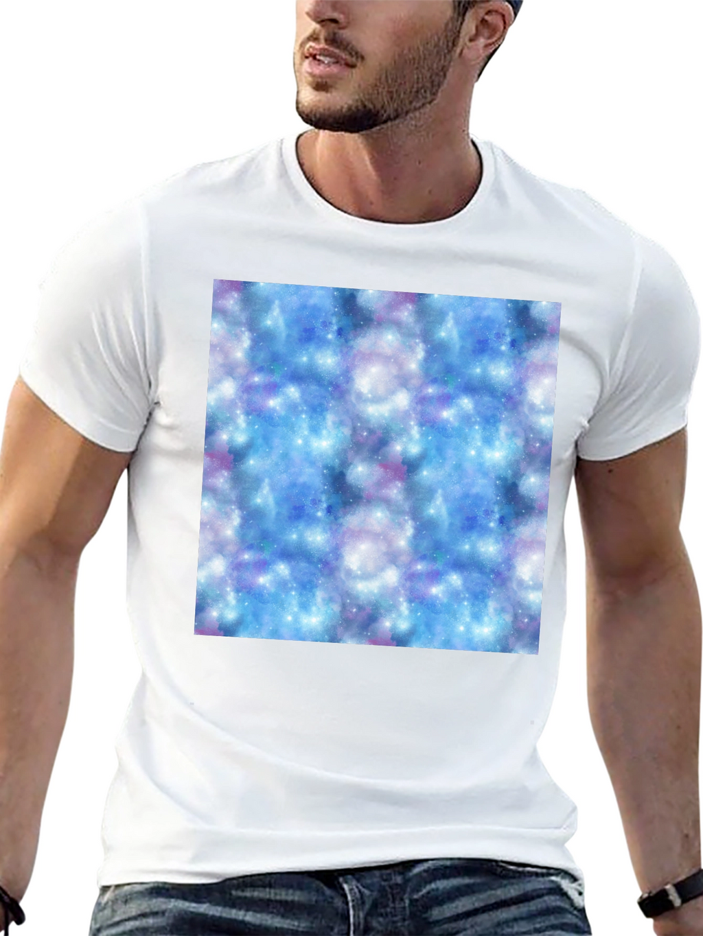 Galaxy Print Black T-Shirt