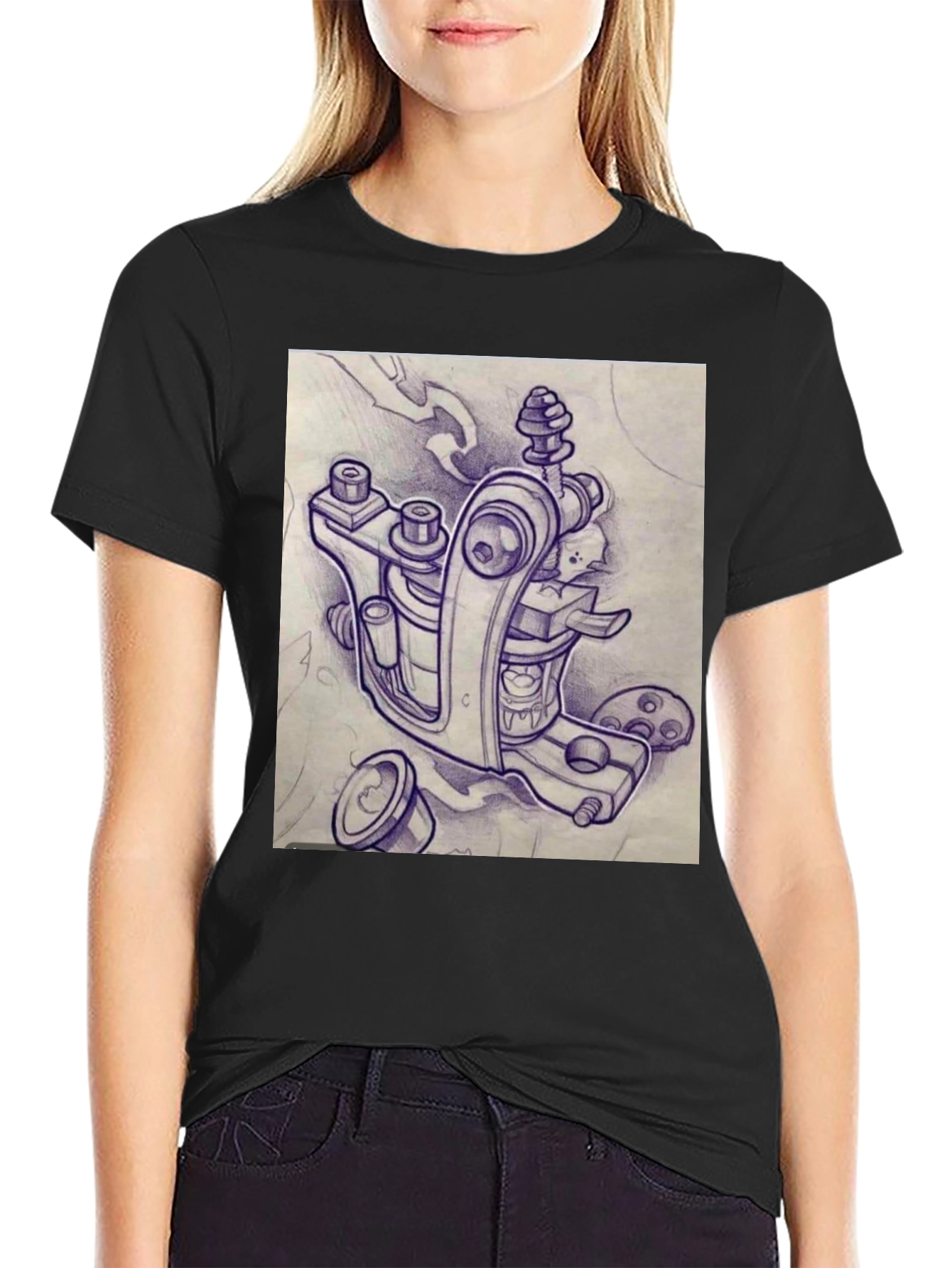 Tattoo Machine Sketch T-Shirt