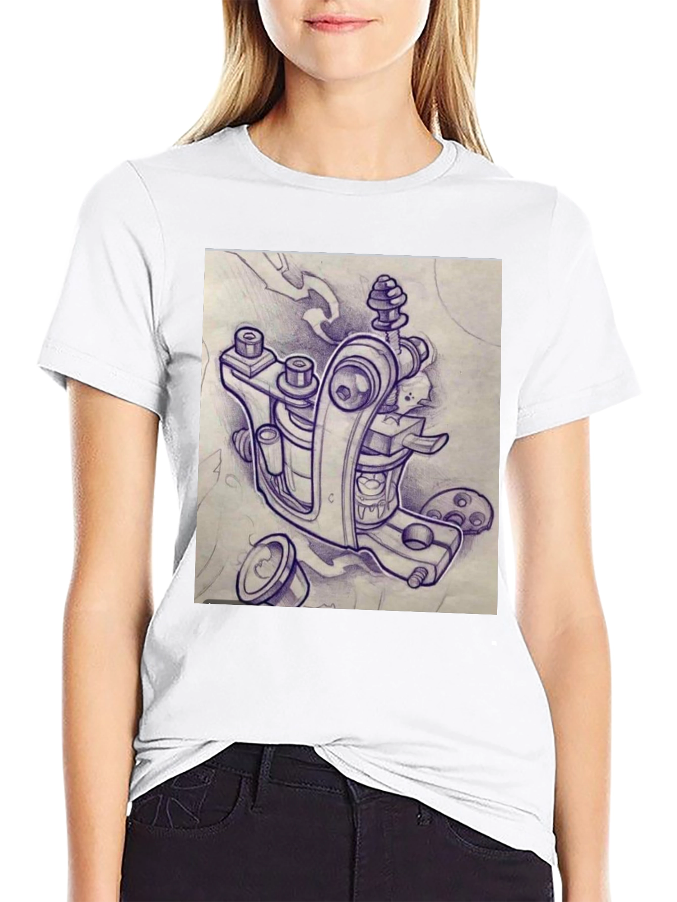 Tattoo Machine Sketch T-Shirt