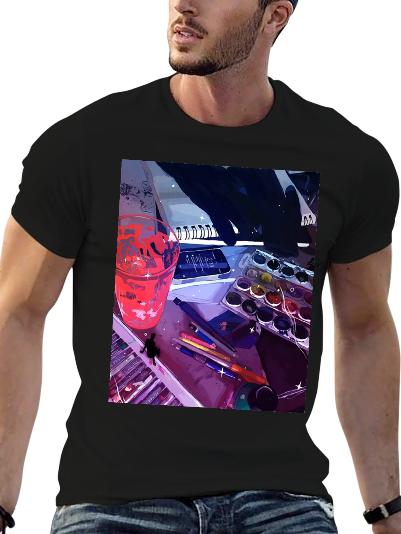 Artists Desk Graphic Tee - Creative Expression