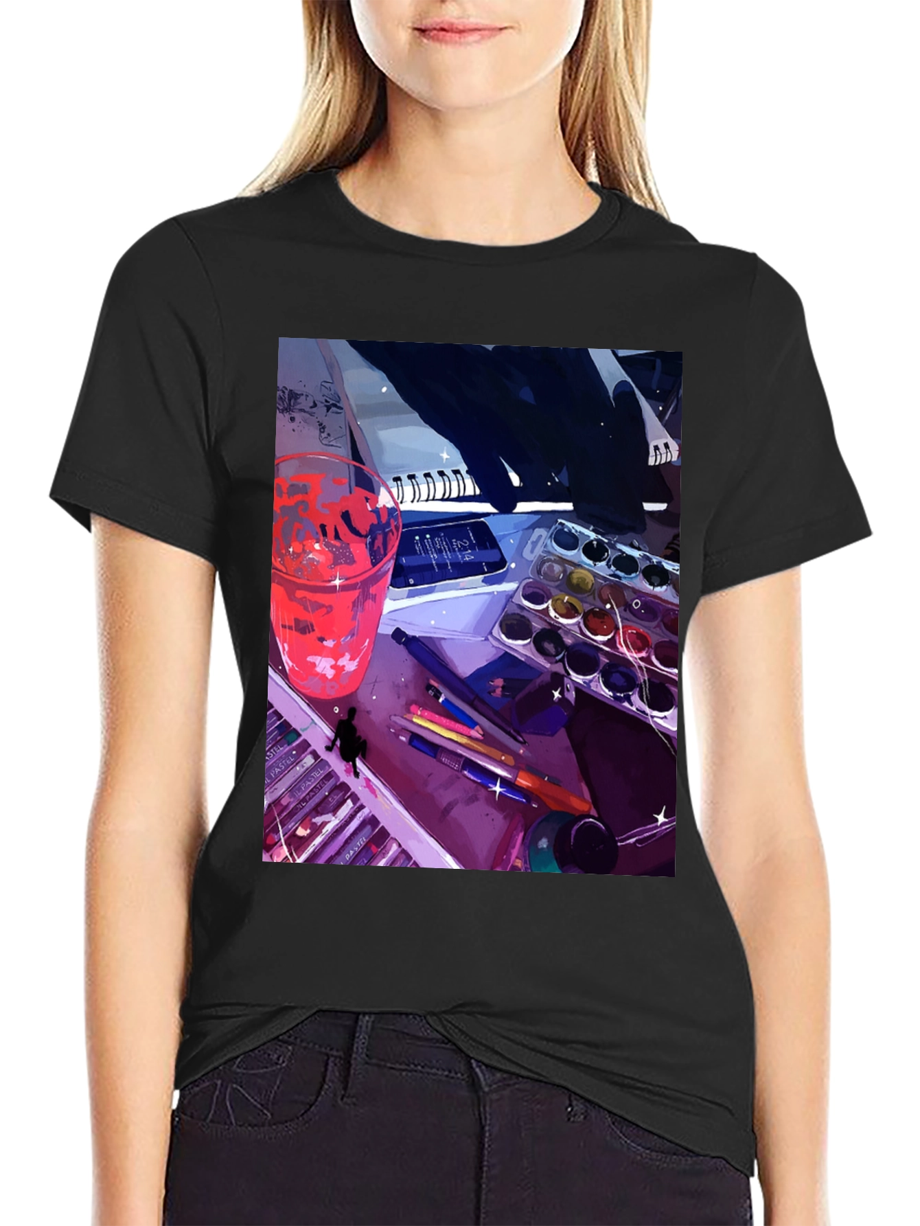 Artists Desk Graphic Tee - Creative Expression