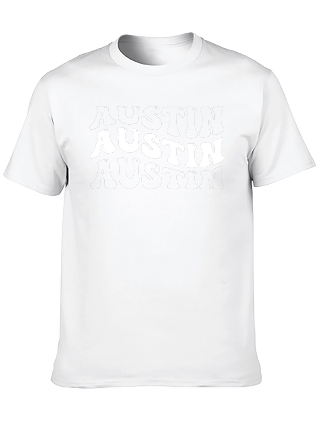 Retro Austin Graphic Tee - Trendy Black T-Shirt