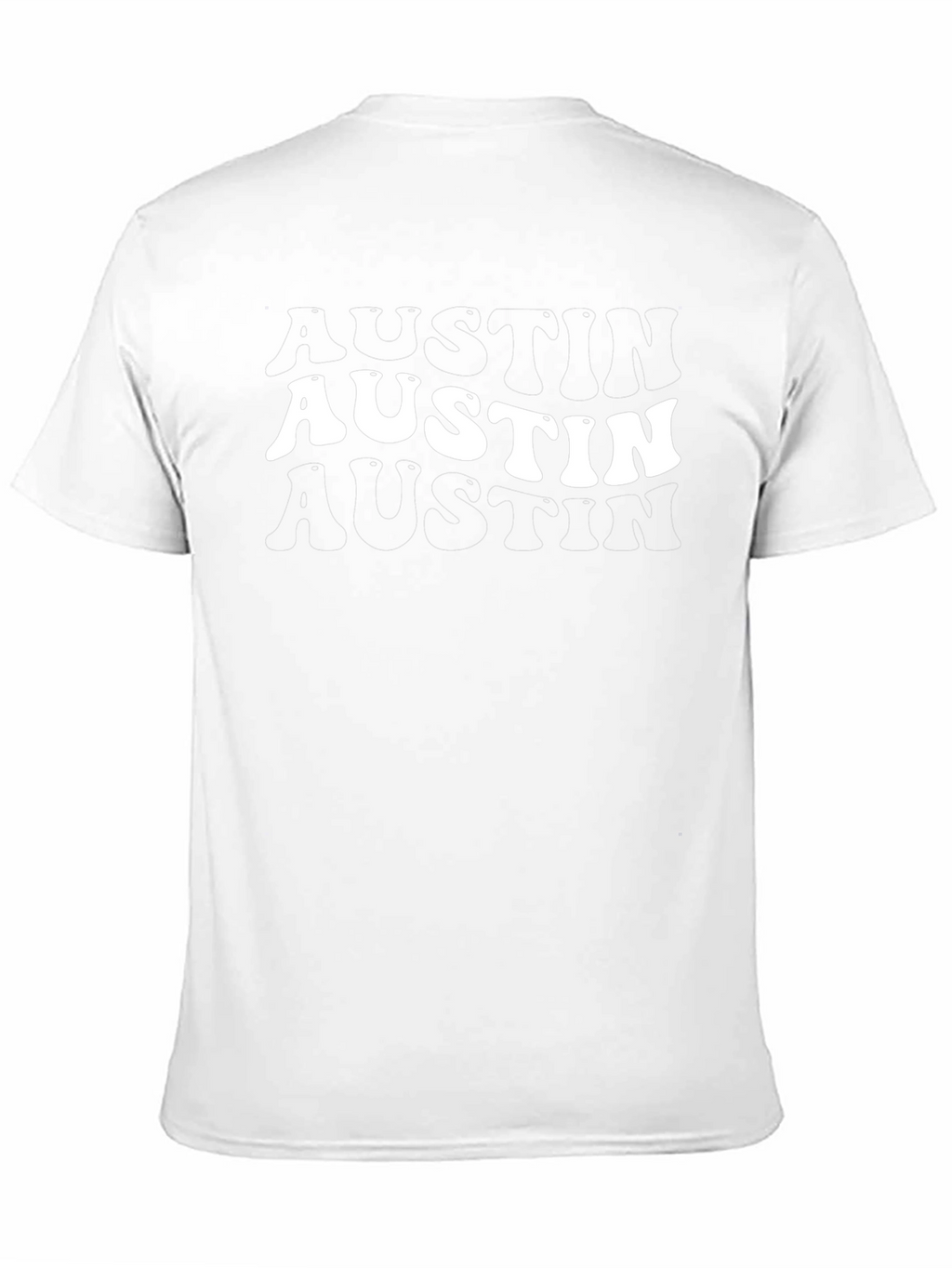 Retro Austin Graphic Tee - Trendy Black T-Shirt