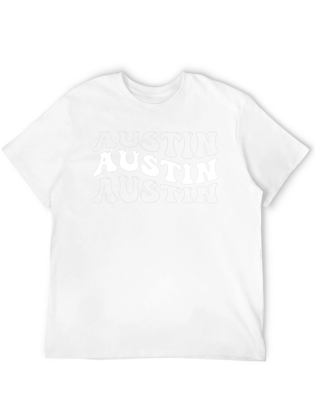 Retro Austin Graphic Tee - Trendy Black T-Shirt