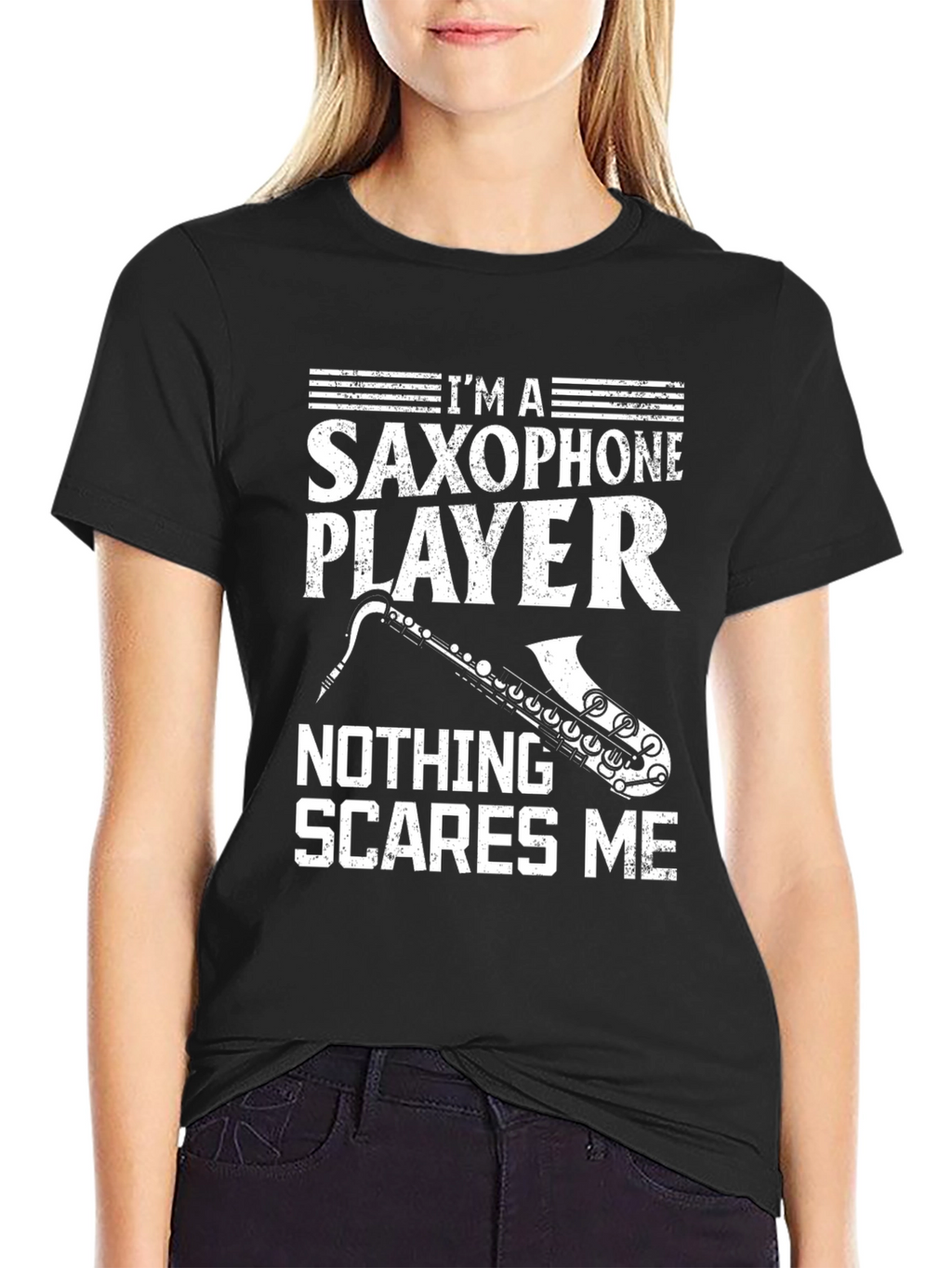 Saxophone Player T-Shirt - Nothing Scares Me Funny Tee
