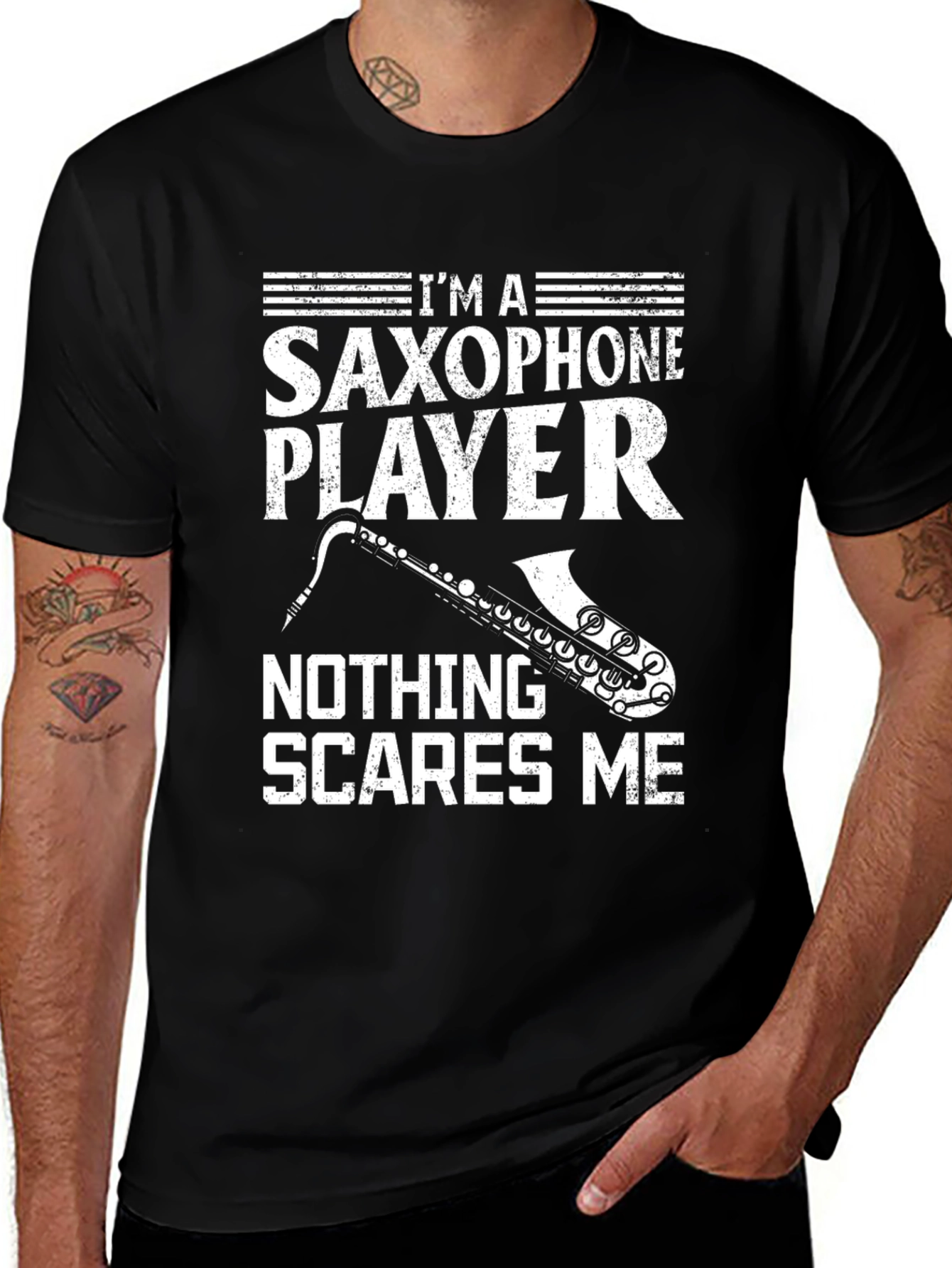 Saxophone Player T-Shirt - Nothing Scares Me Funny Tee