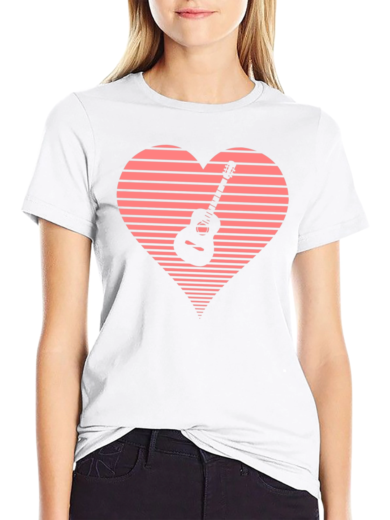 Guitar Heartbeat T-Shirt - Music Lover Tee