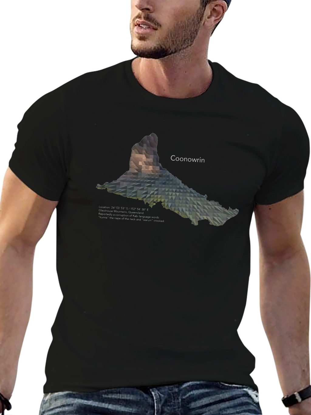 Coonowrin Mountain Geometric T-Shirt