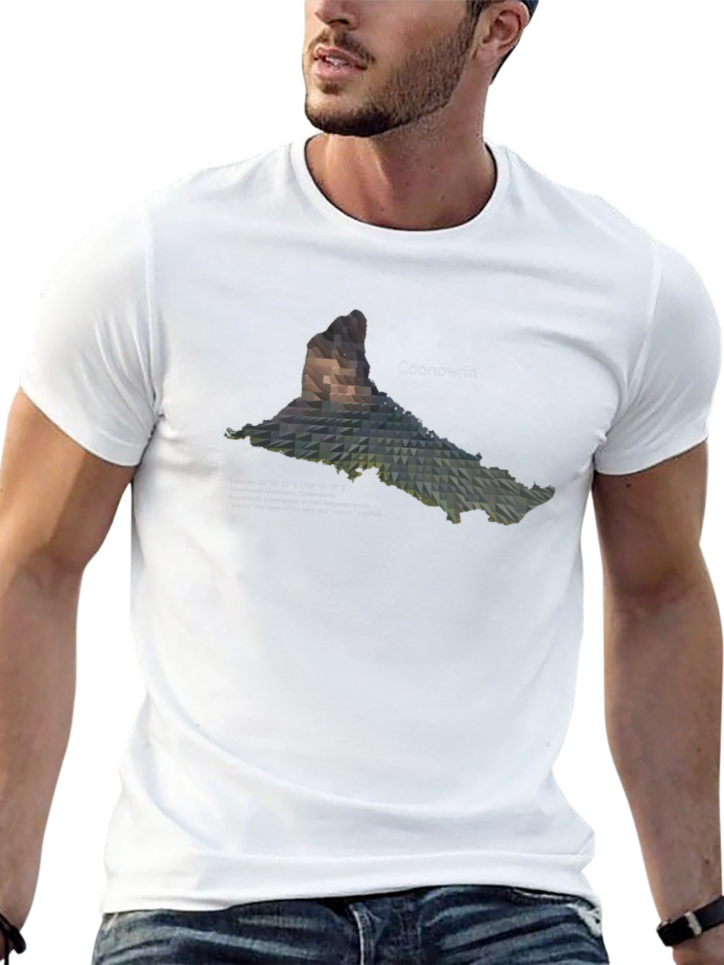 Coonowrin Mountain Geometric T-Shirt