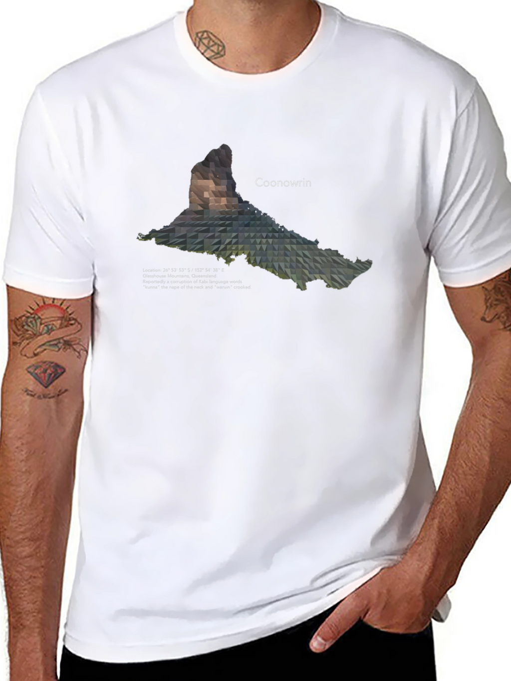 Coonowrin Mountain Geometric T-Shirt
