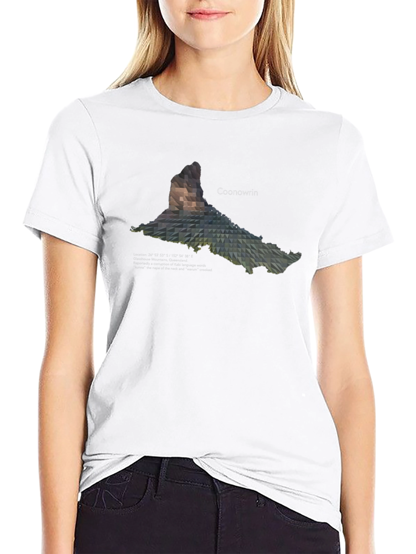 Coonowrin Mountain Geometric T-Shirt