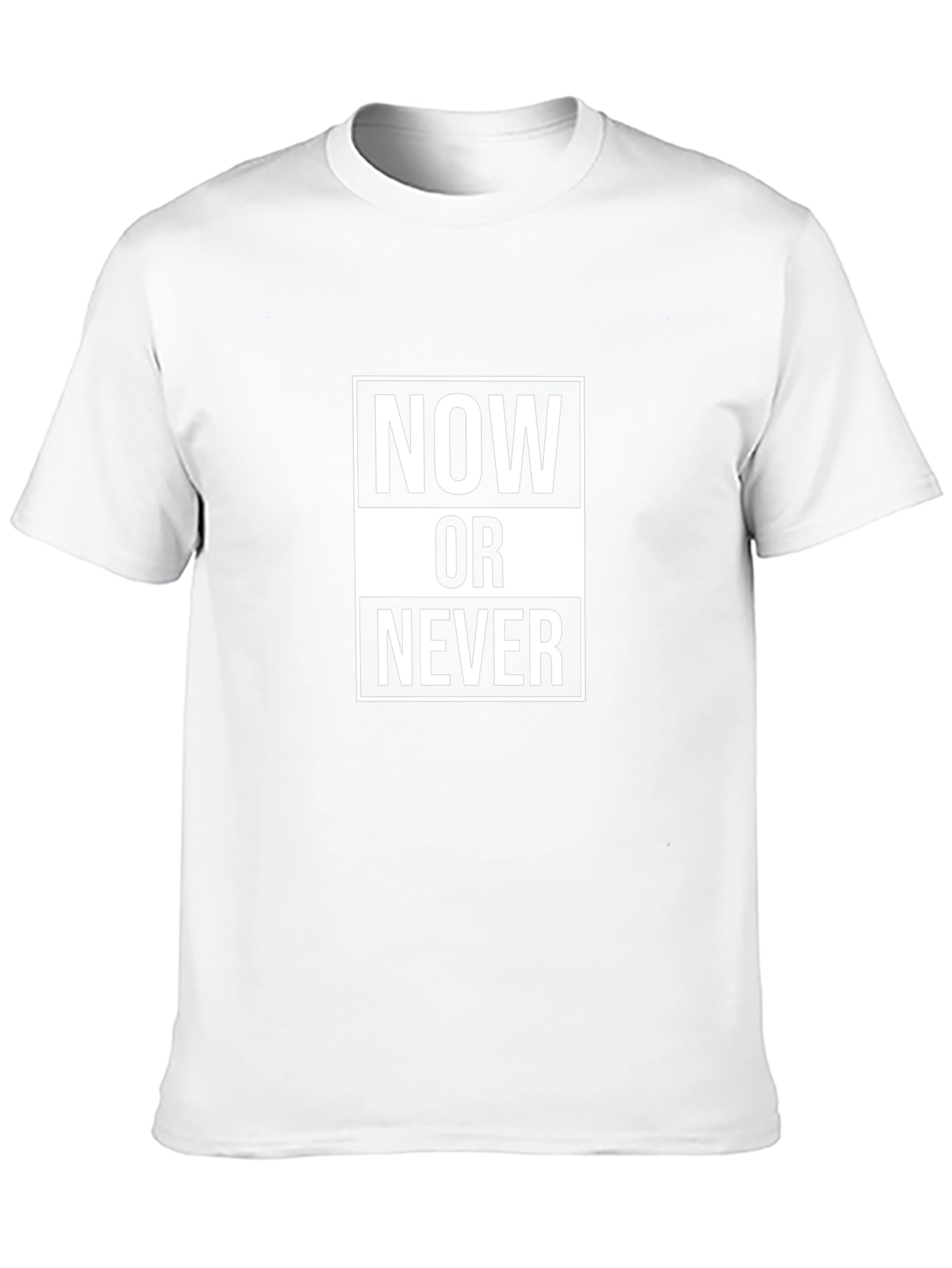 Now Or Never Black Graphic Tee