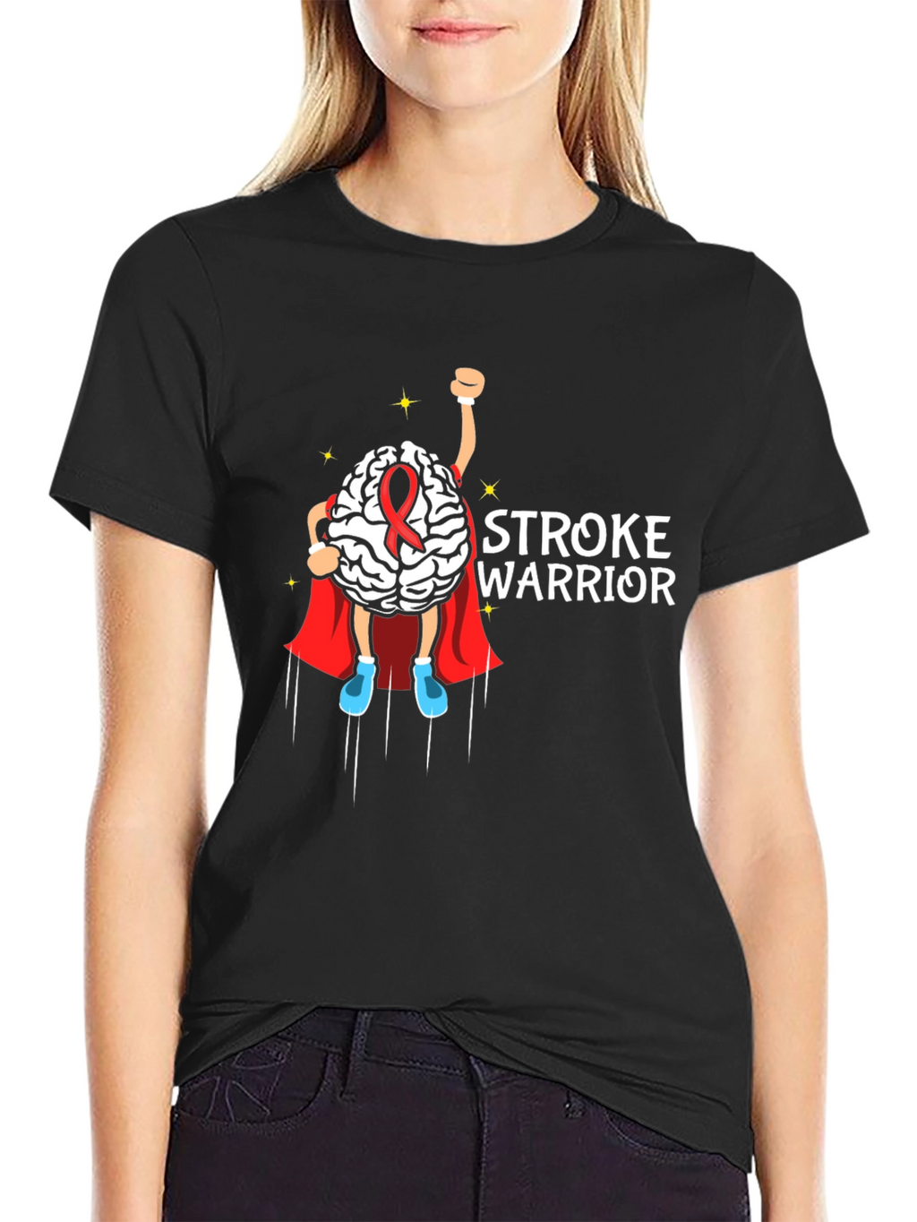 Stroke Warrior Brain Superhero T-Shirt