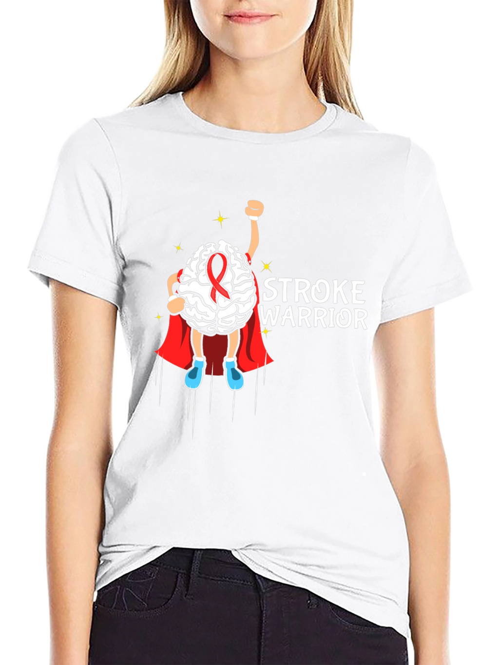 Stroke Warrior Brain Superhero T-Shirt