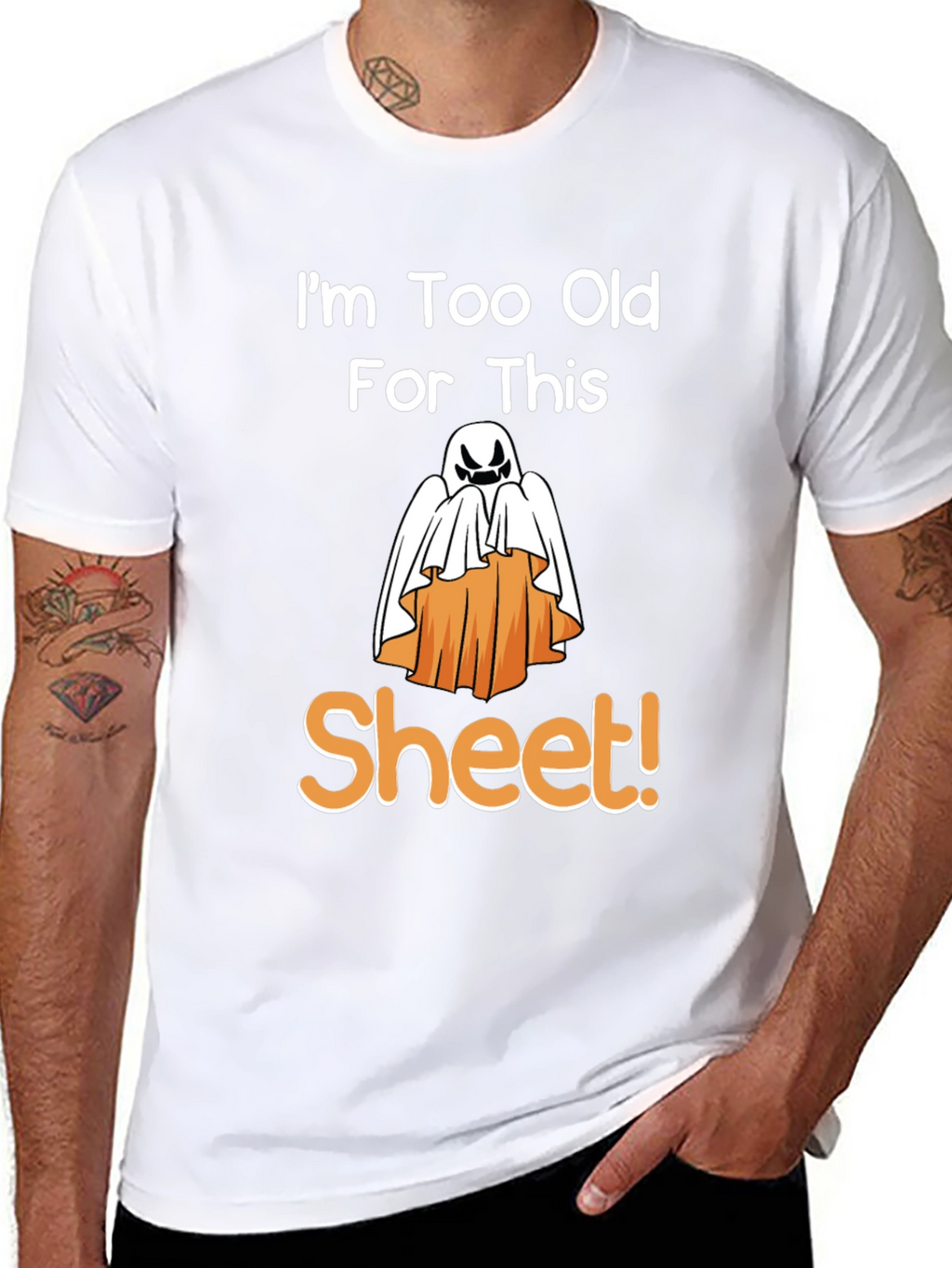 Funny Halloween Ghost Sheet T-Shirt