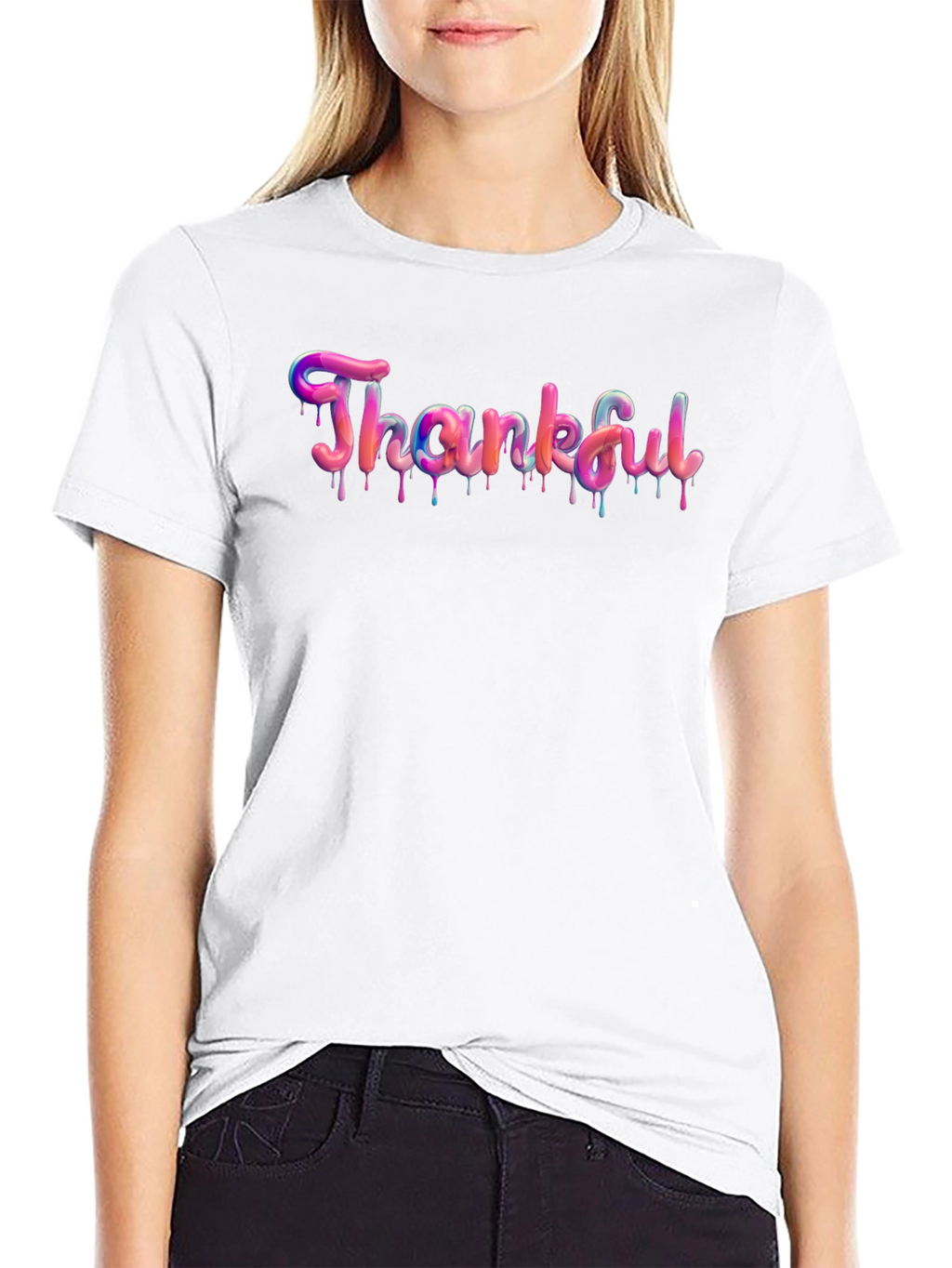 Thankful Graphic T-Shirt - Black