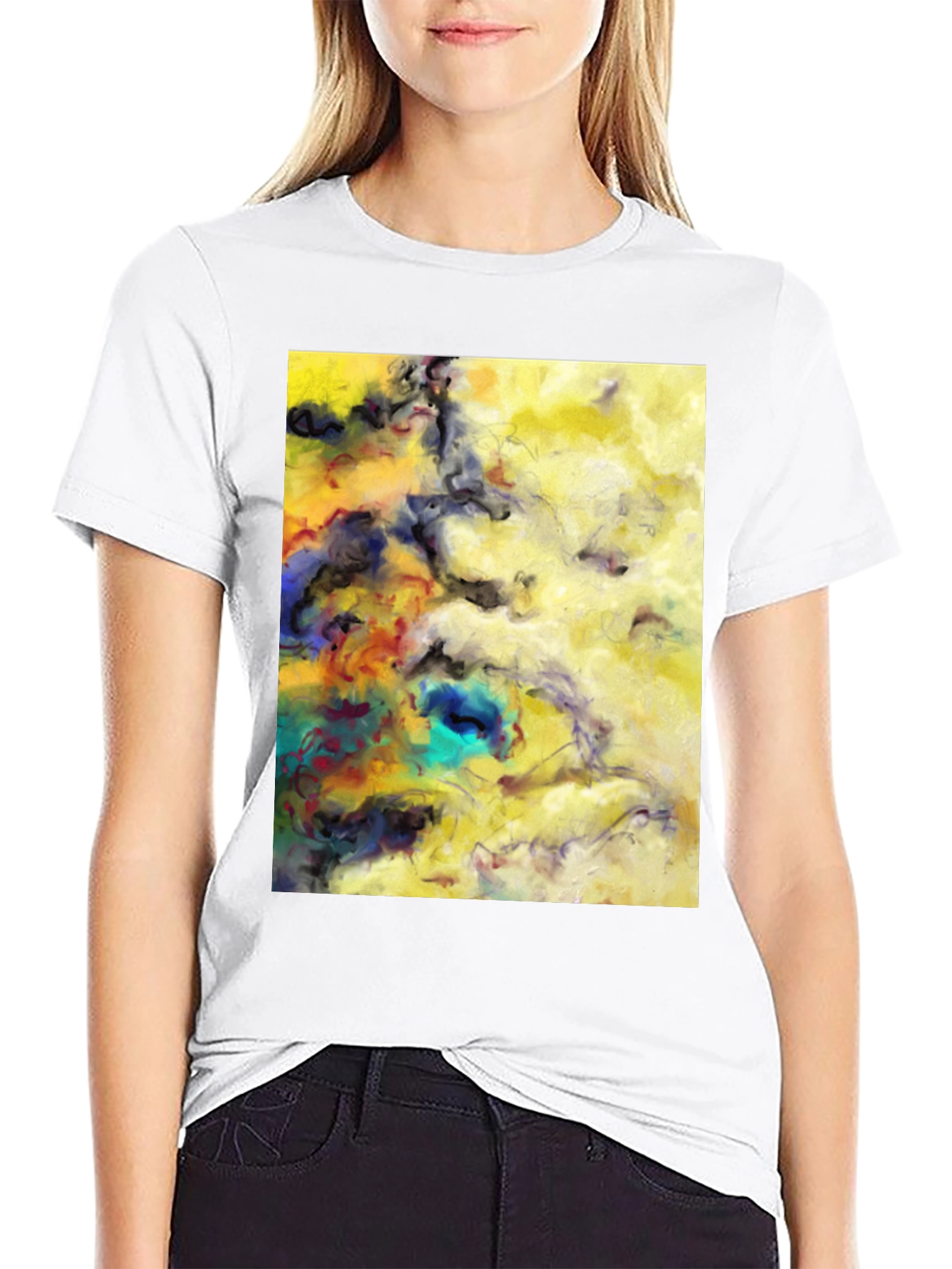 Abstract Art Graphic Tee - Modern Artistic Design