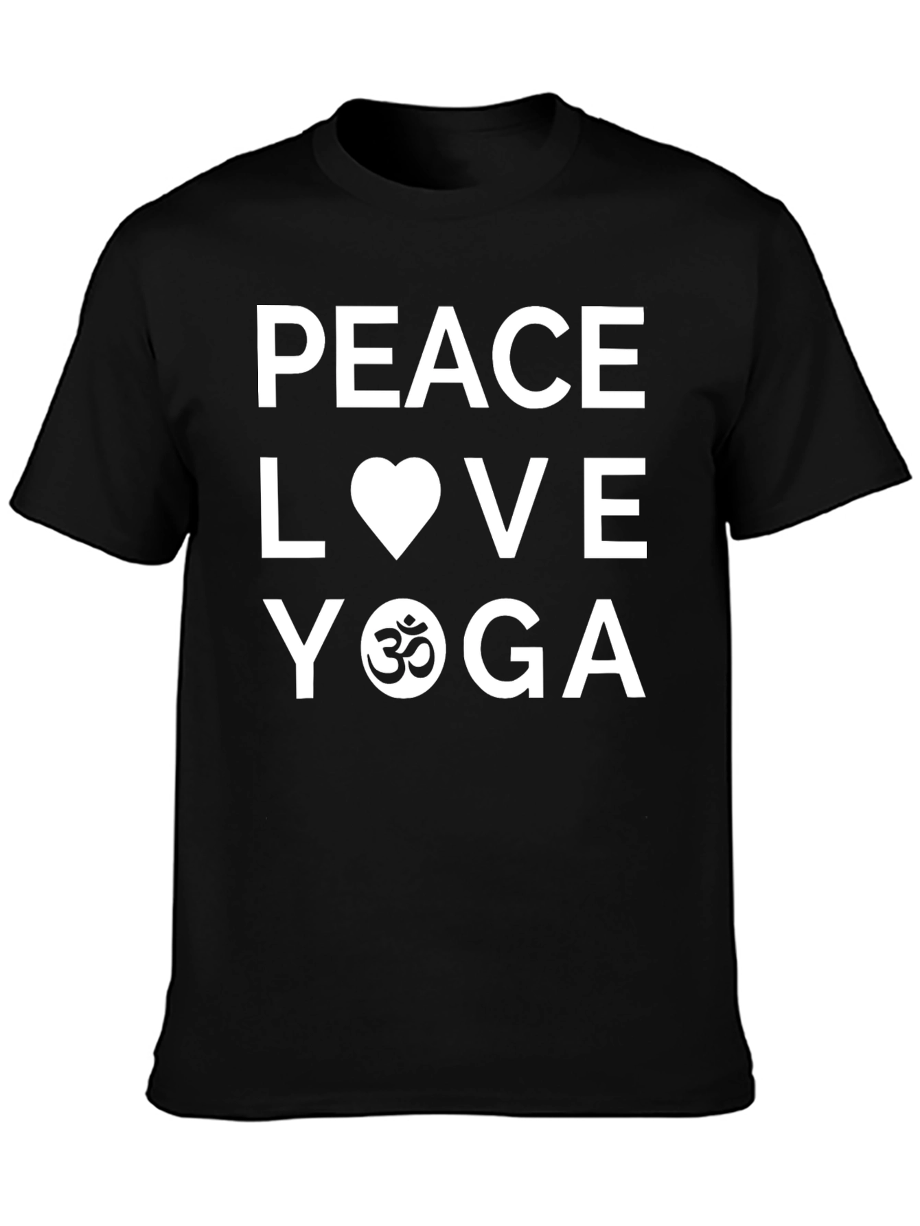 Peace Love Yoga T-Shirt - Black