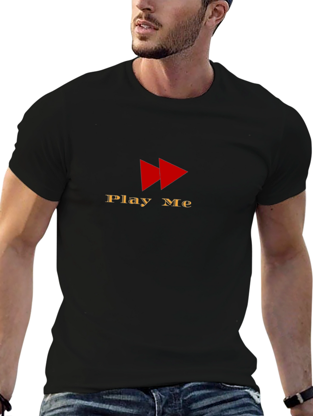 Play Me Graphic T-Shirt - Black