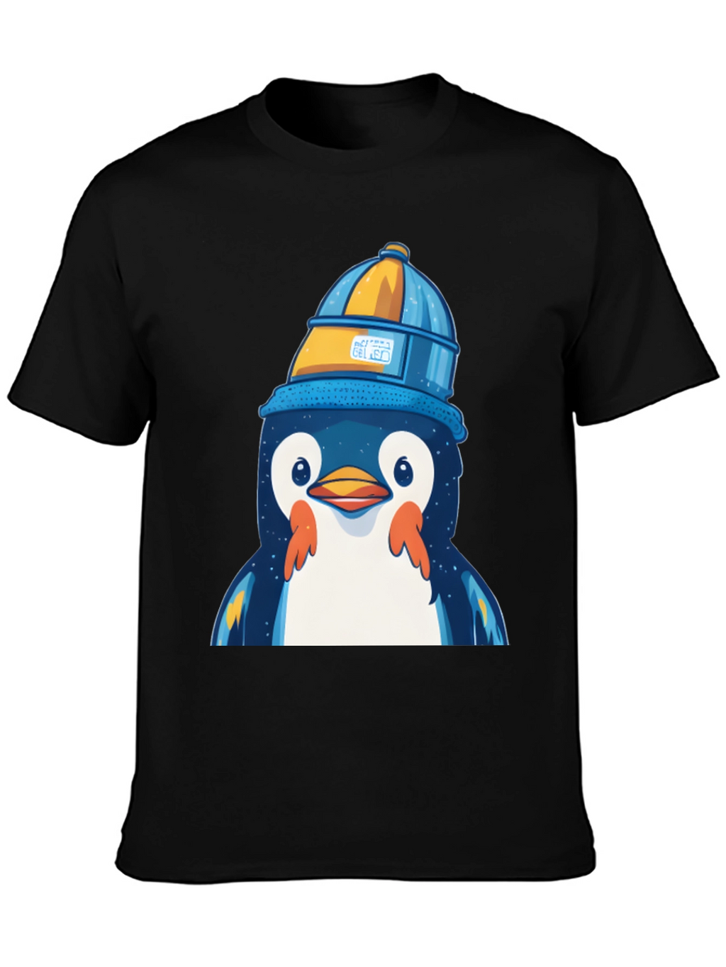 Penguin in a Bucket Hat Graphic Tee