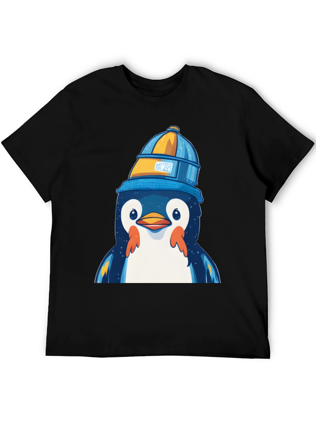 Penguin in a Bucket Hat Graphic Tee