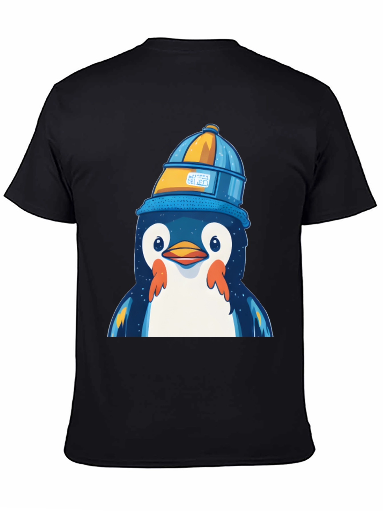 Penguin in a Bucket Hat Graphic Tee