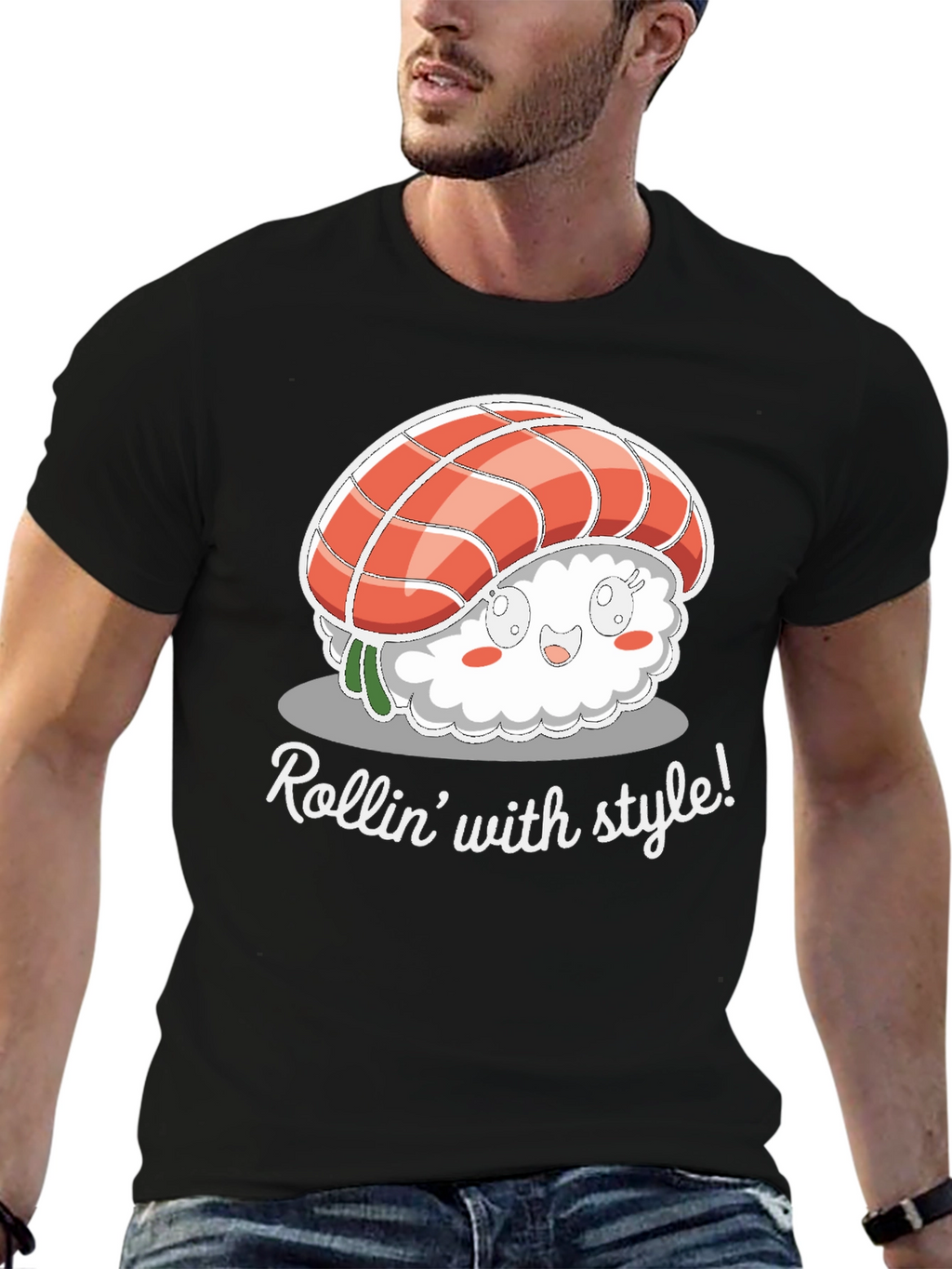 Rollin With Style Sushi Graphic Tee