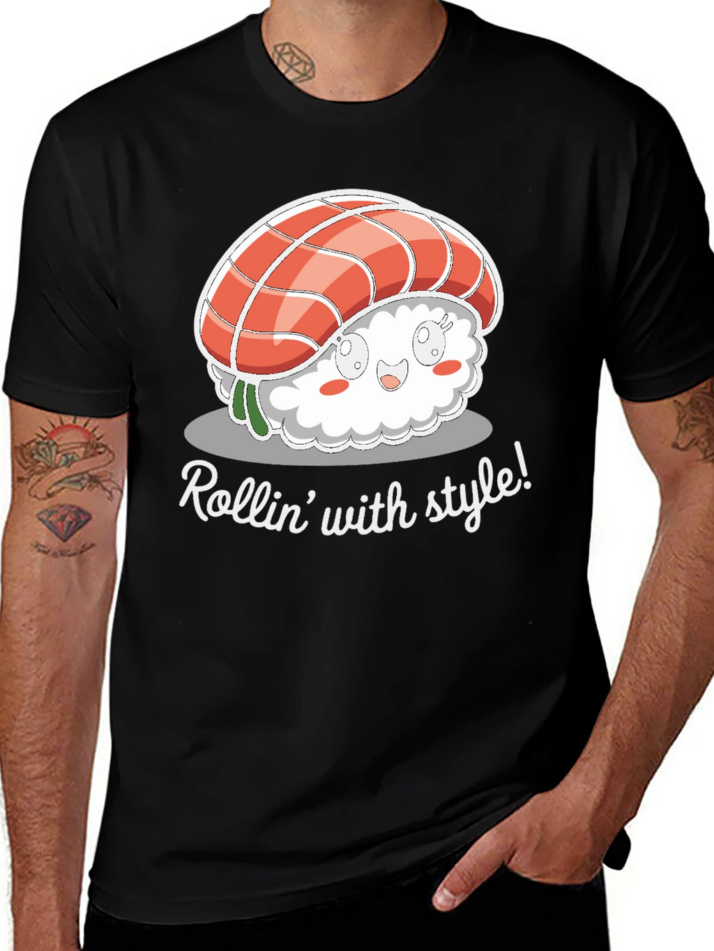Rollin With Style Sushi Graphic Tee