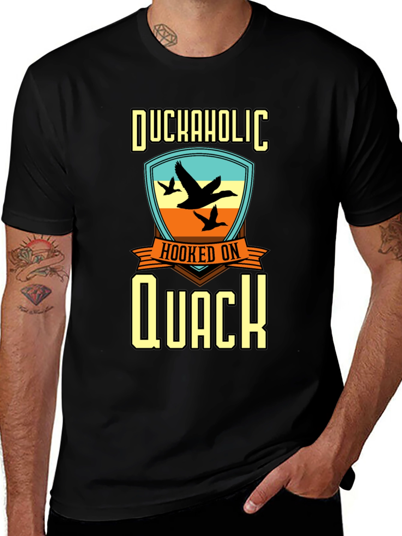 Duckaholic Hooked on Quack Graphic T-Shirt