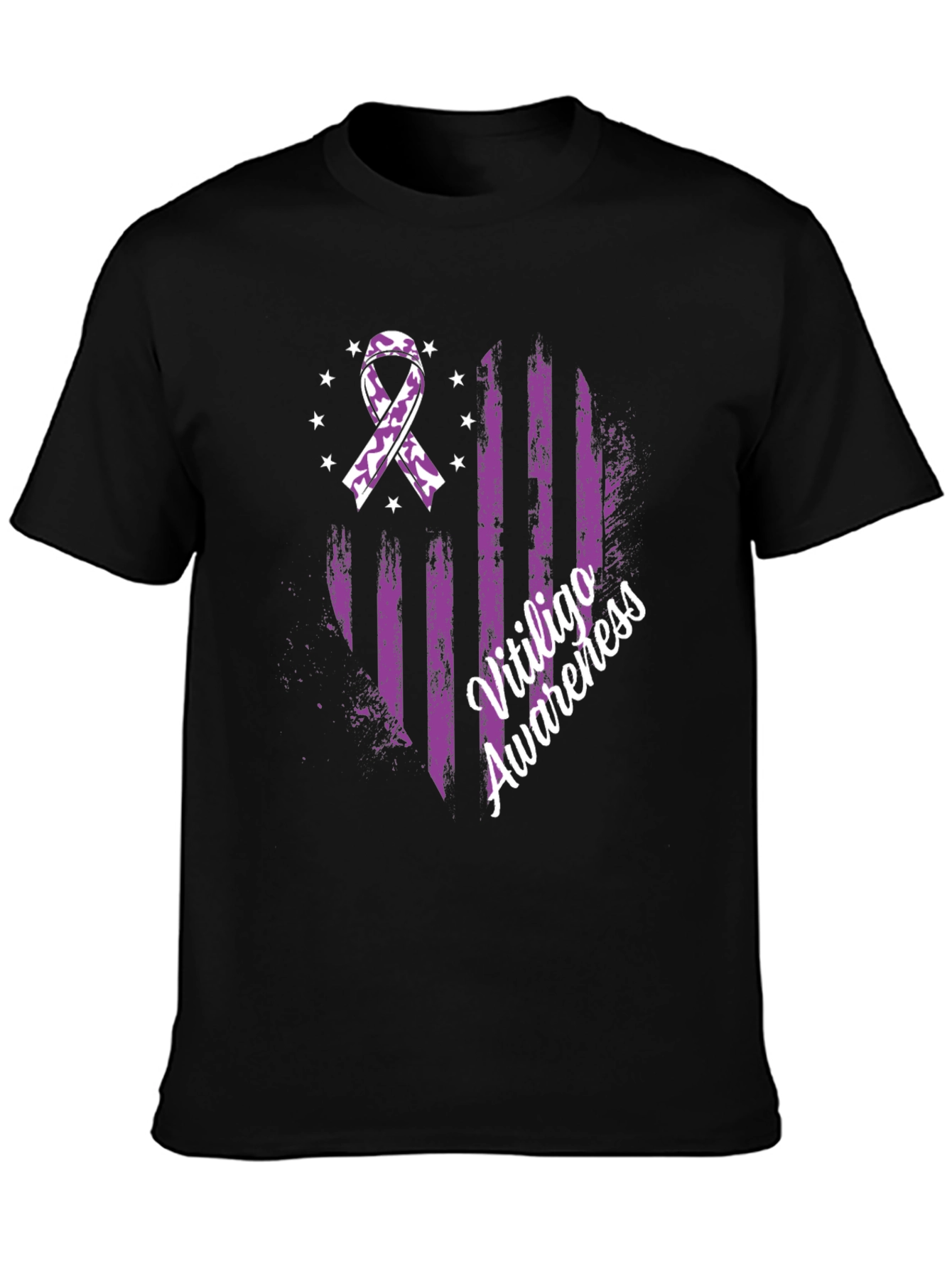 Vitiligo Awareness Ribbon Graphic T-Shirt
