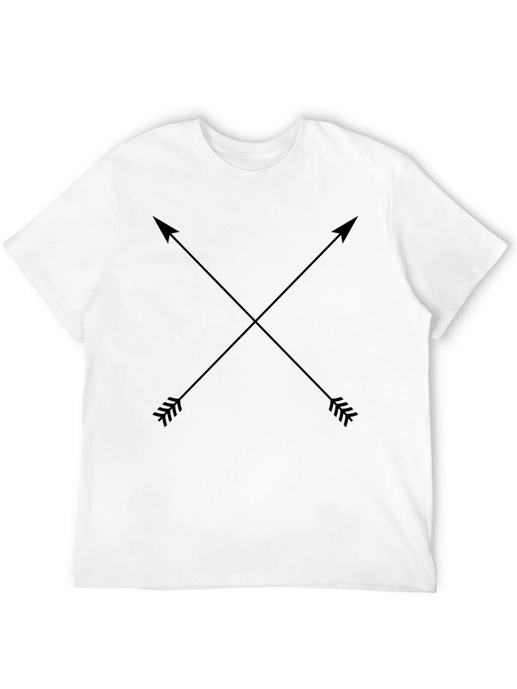 Crossed Arrows Graphic Tee - Black Cotton Blend