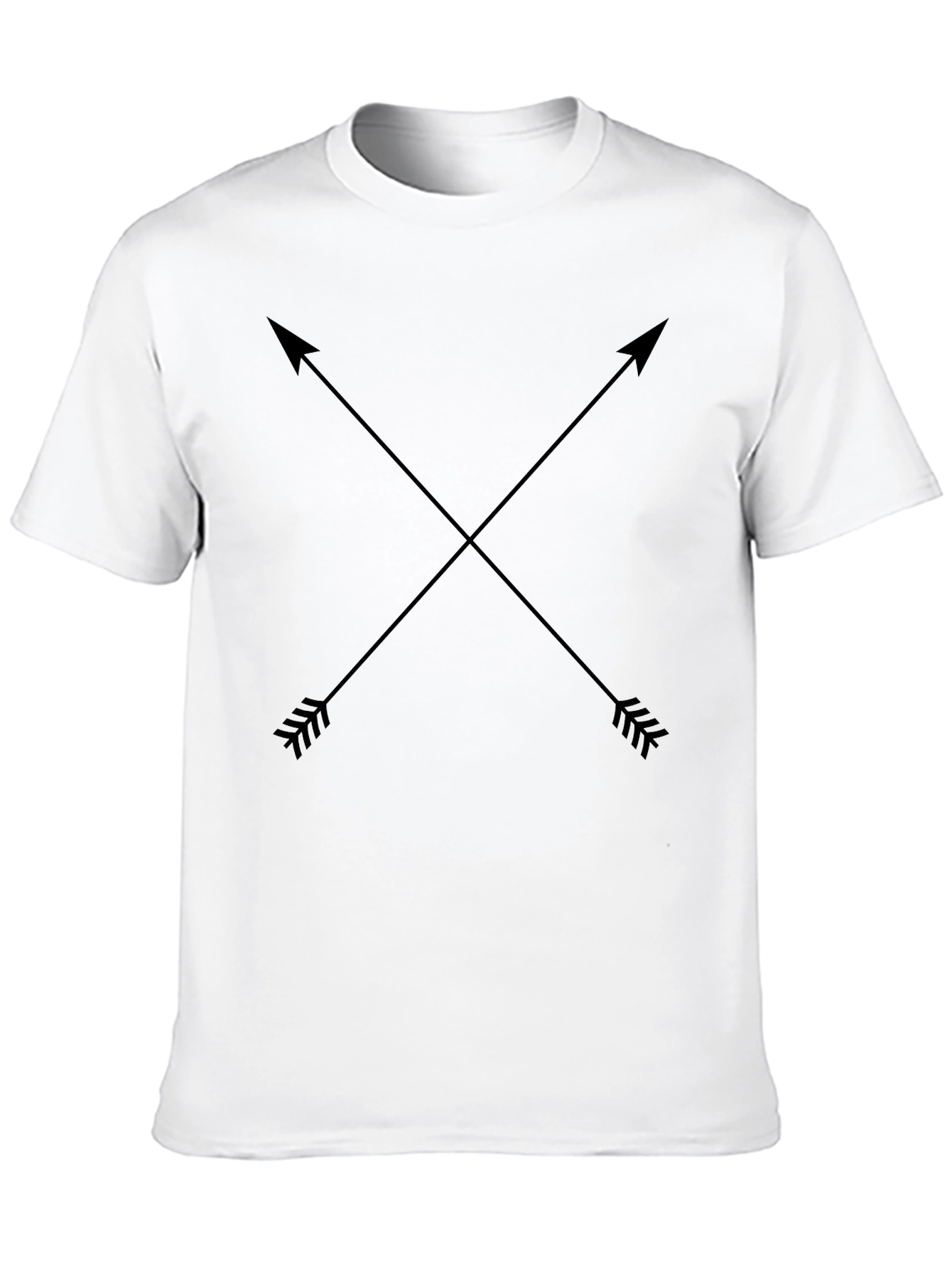 Crossed Arrows Graphic Tee - Black Cotton Blend