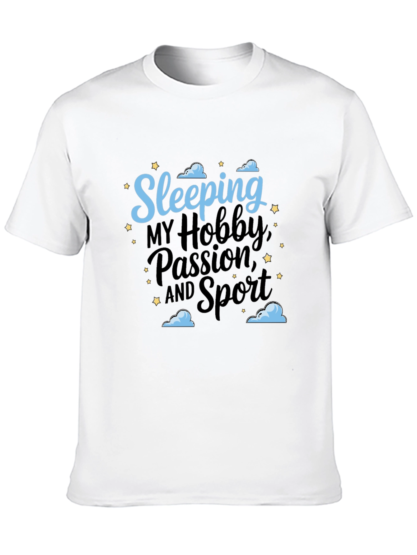 Sleeping Hobby Passion Sport Black T-Shirt