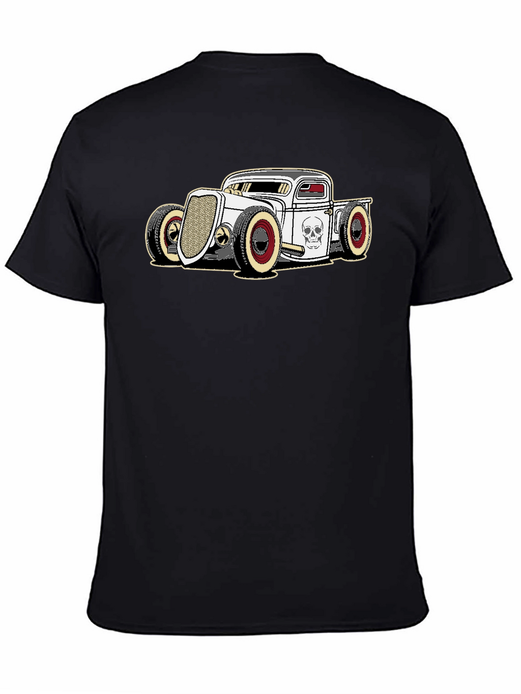 Hot Rod Graphic Tee - Skull Car T-Shirt