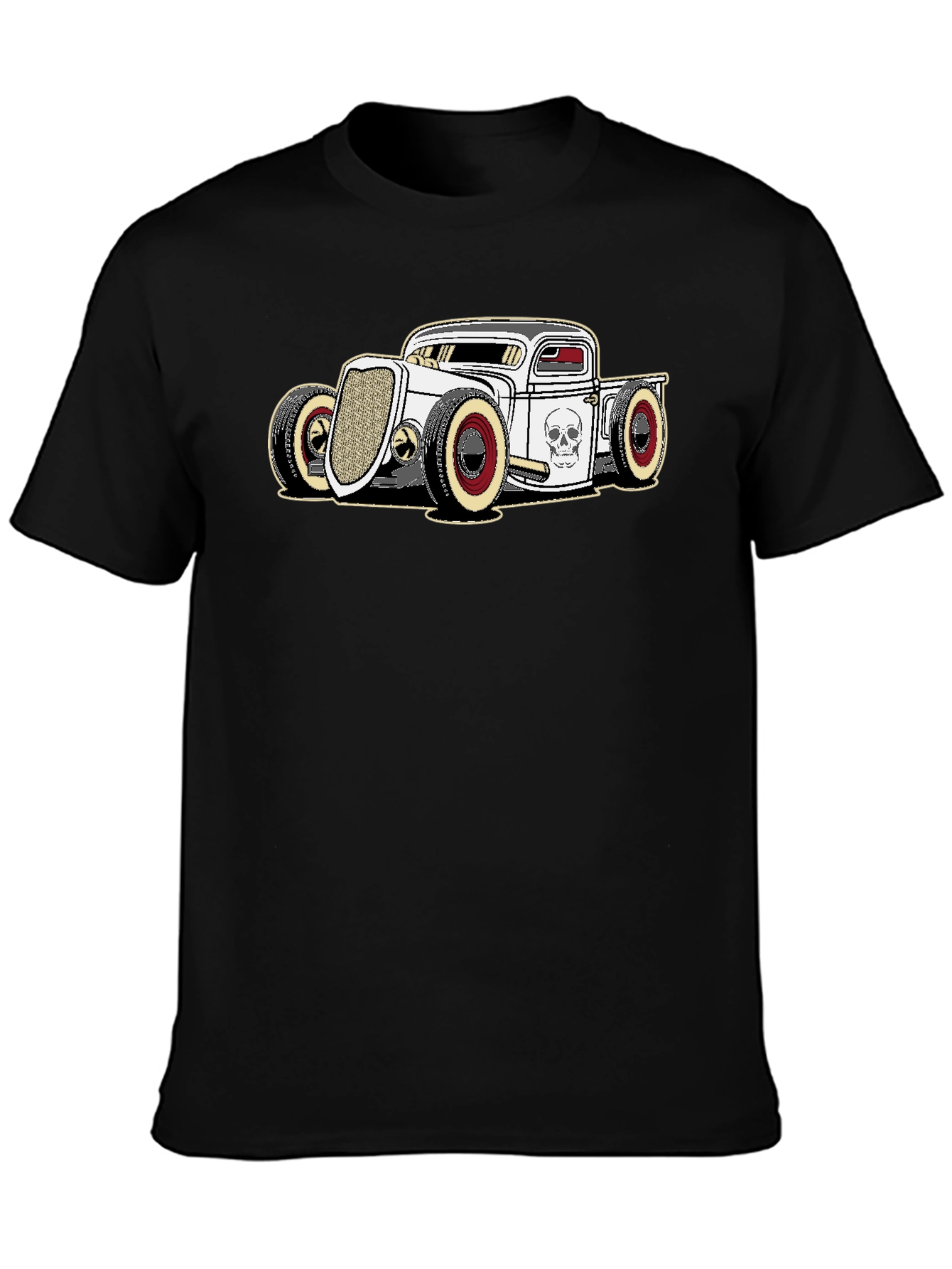 Hot Rod Graphic Tee - Skull Car T-Shirt