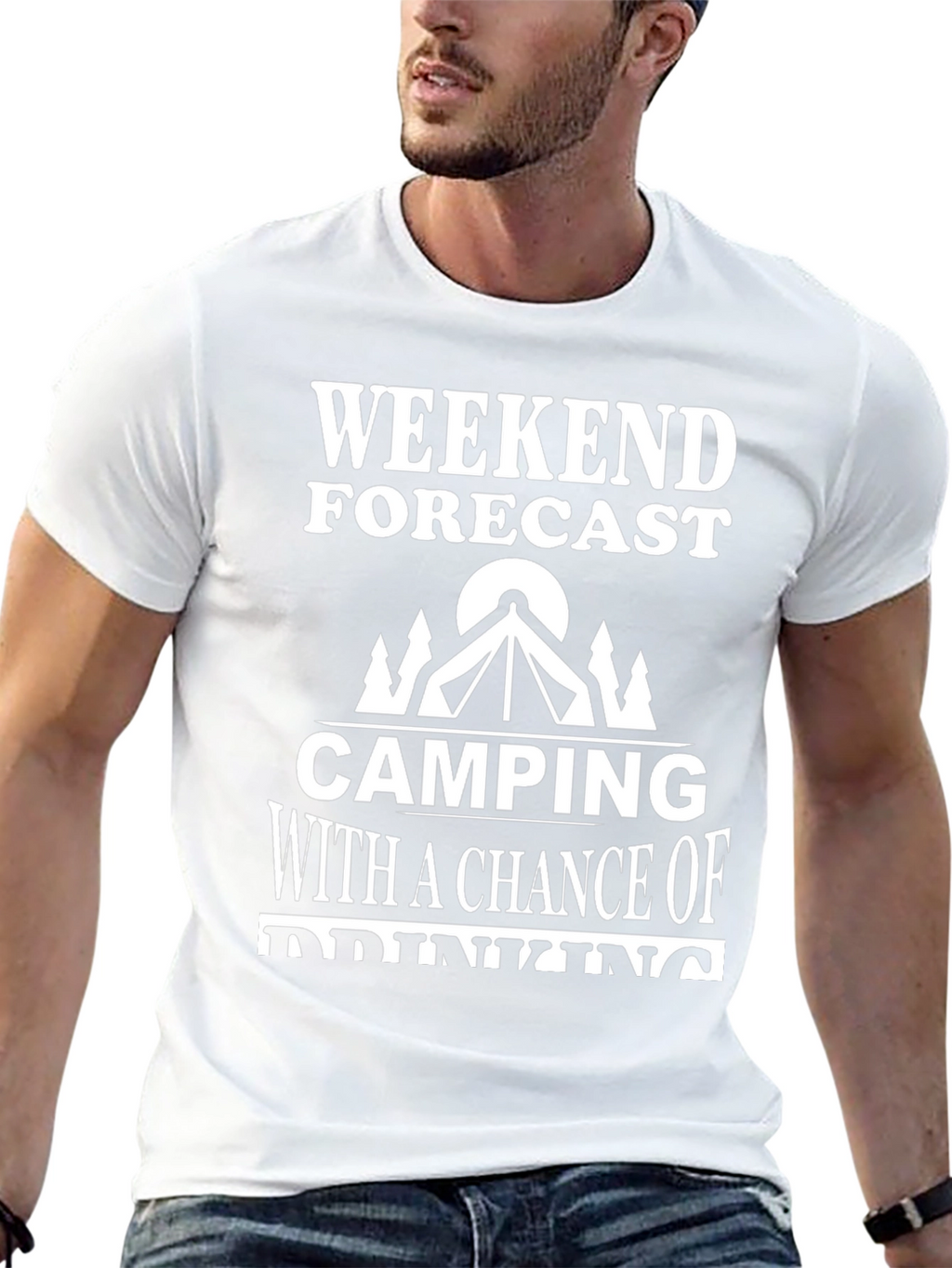 Camping & Drinking T-Shirt - Weekend Forecast