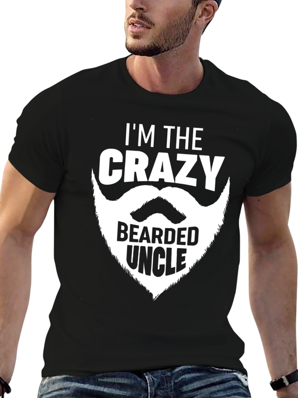 Crazy Bearded Uncle Graphic T-Shirt