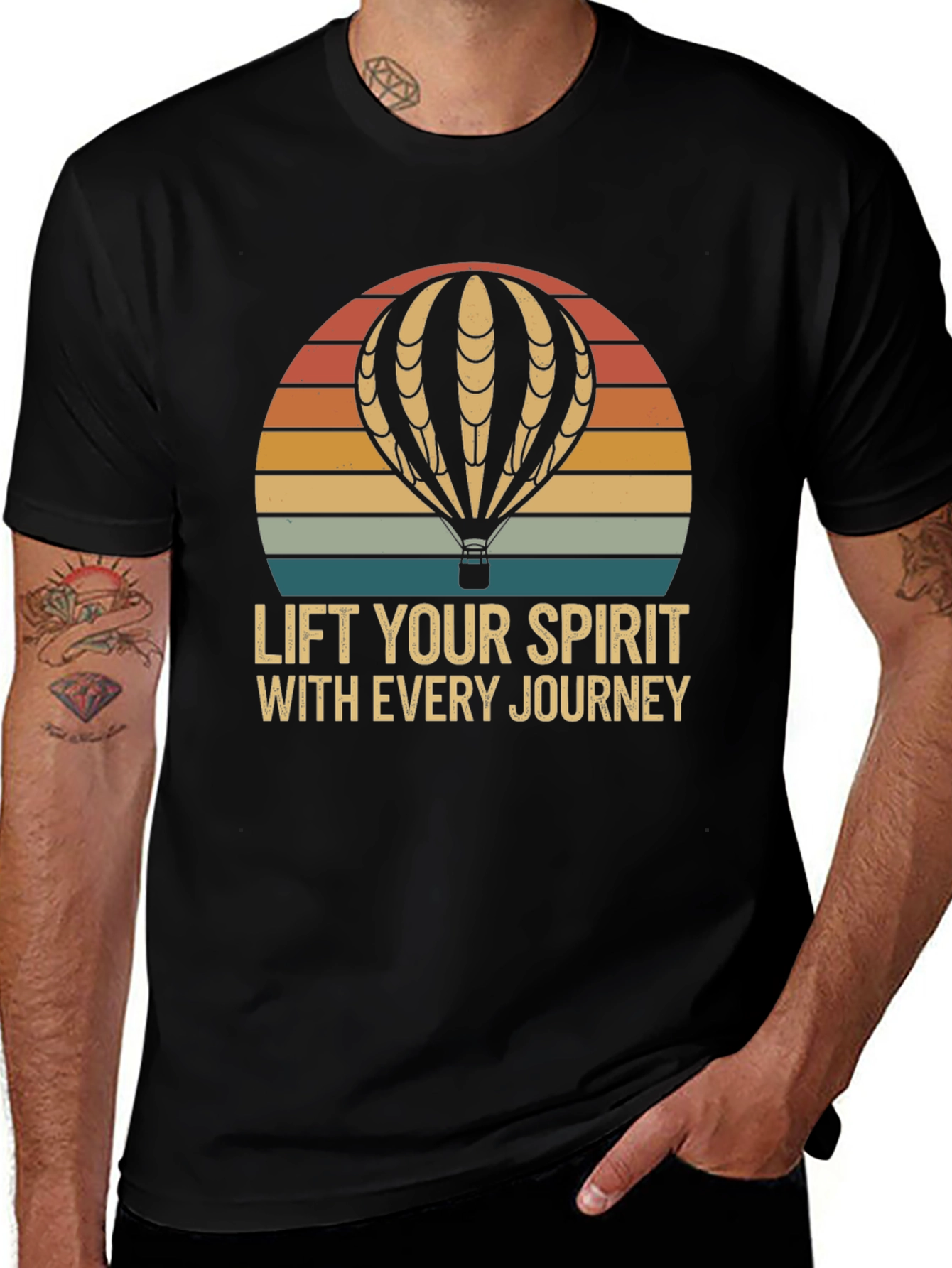 Lift Your Spirit Hot Air Balloon Graphic Tee