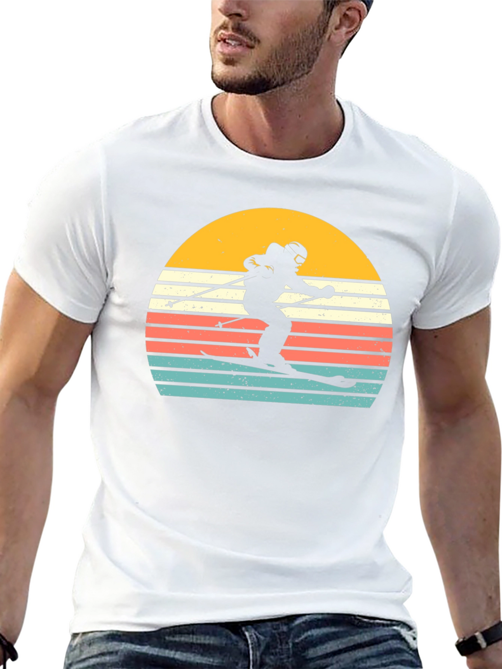 Retro Ski Sunset T-Shirt