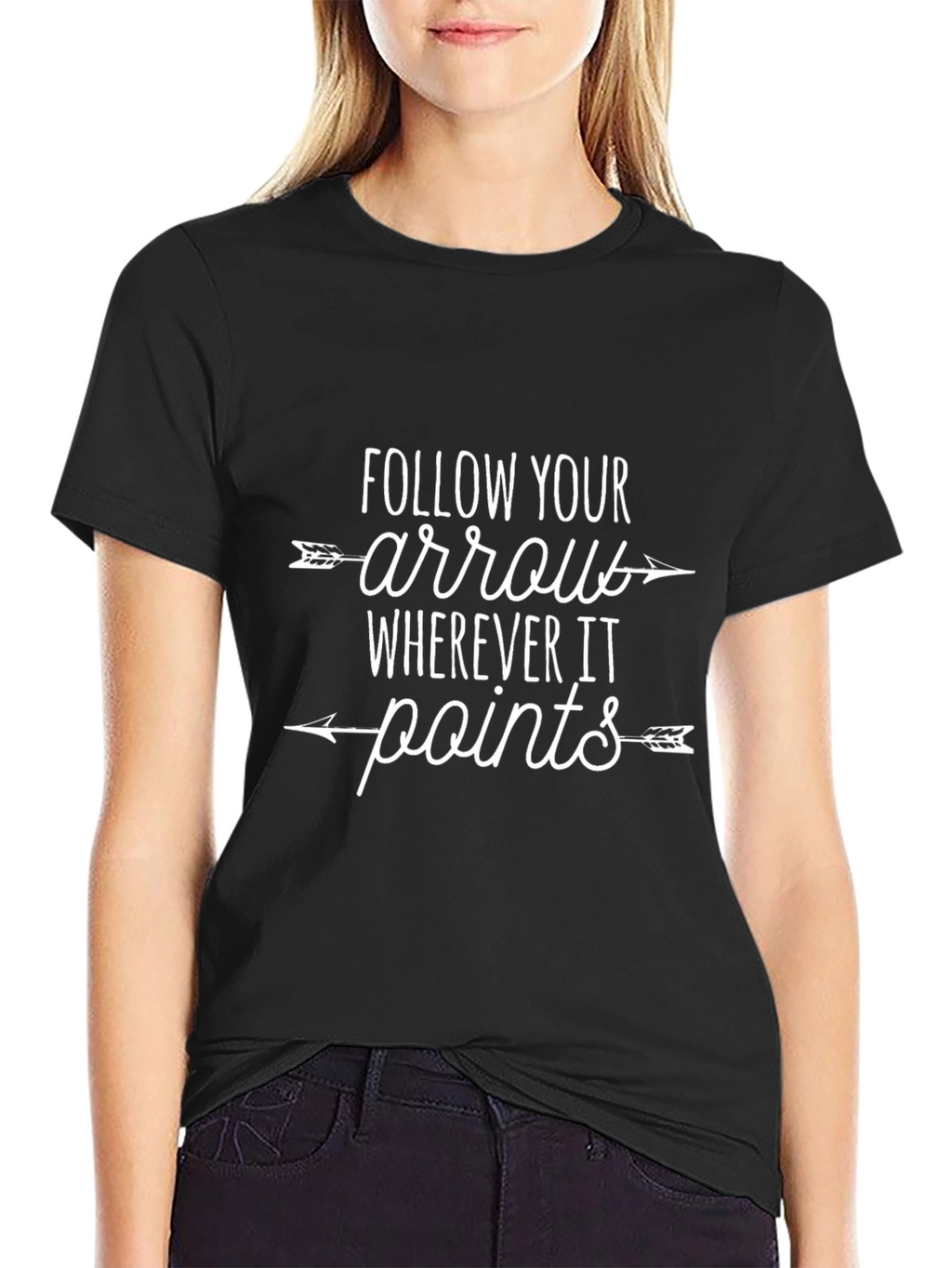 Follow Your Arrow Graphic Tee - Trendy Casual Wear